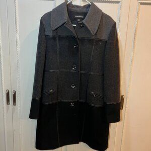 Vintage Donnybrook Black & Gray Wool Coat